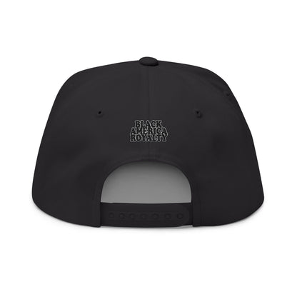 Monogram Crest Flat Bill Cap | Embroidered Logo Snapback