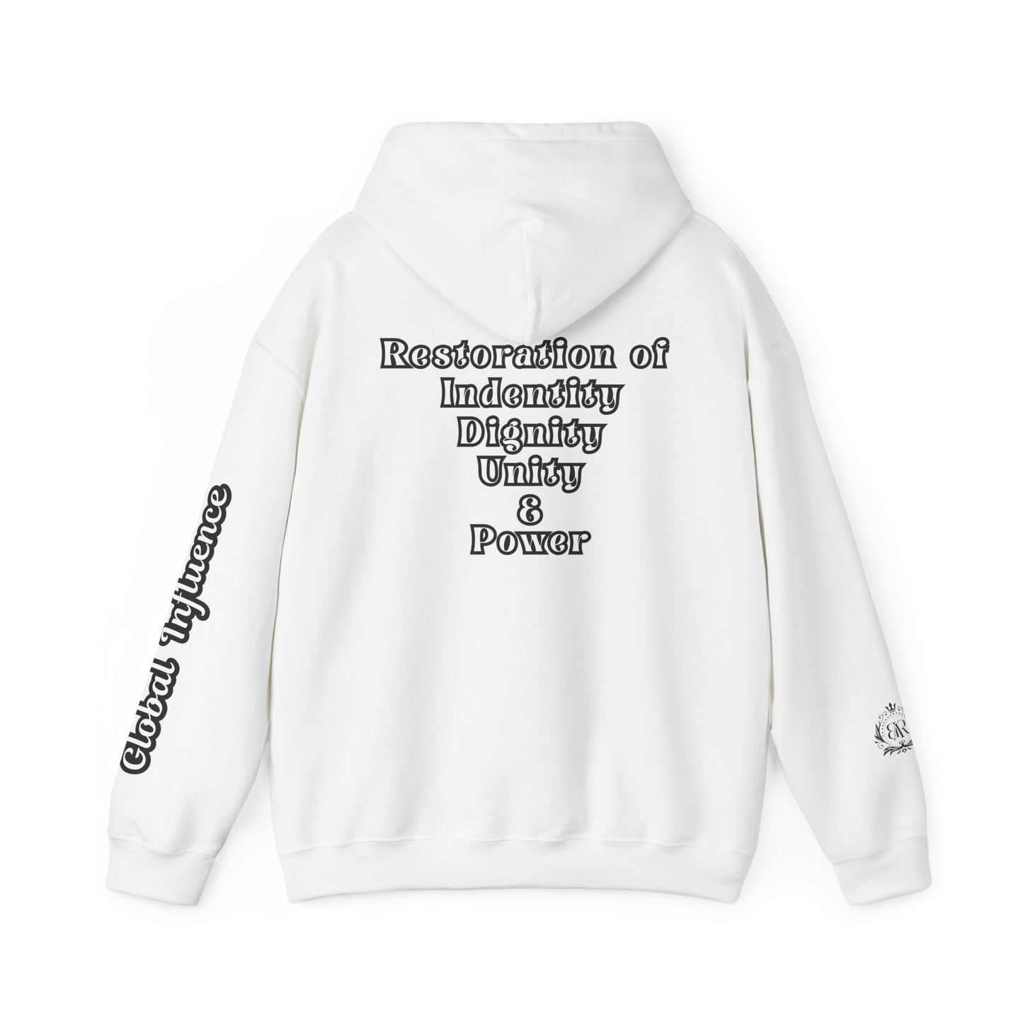 Black America Royalty Pullover Hoodie, Inspirational Streetwear Global Influence Graphic Hoodie, Unisex Hooded Sweatshirt