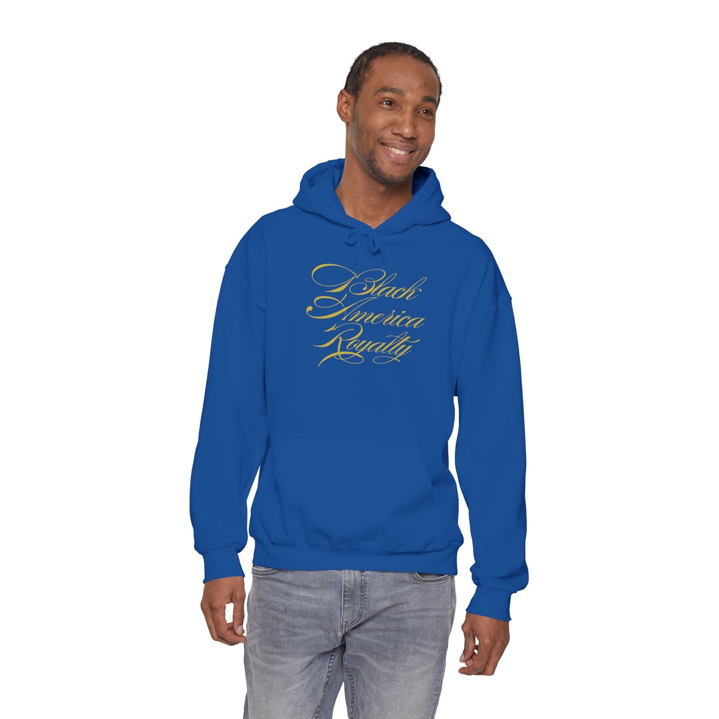 BAR Signature Pullover Hoodie - Gold Print – Premium Black Cultural Wear
