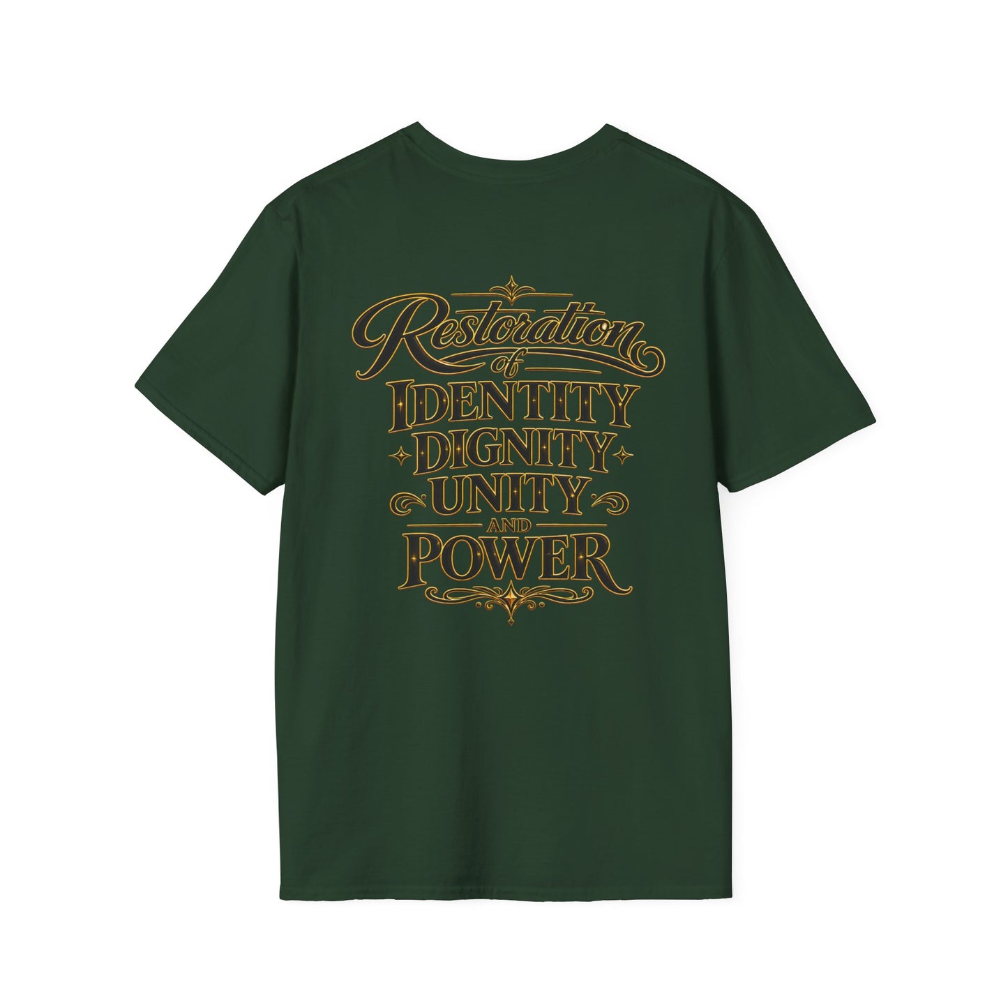 Black America Royalty Shirt, African American Pride Tee, Luxury Graphic T-Shirt, Melanin Culture Shirt, Unisex Softstyle Tee