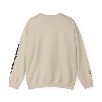 Black America Royalty Crewneck Sweatshirt | Crown Graphic with Sleeve Text