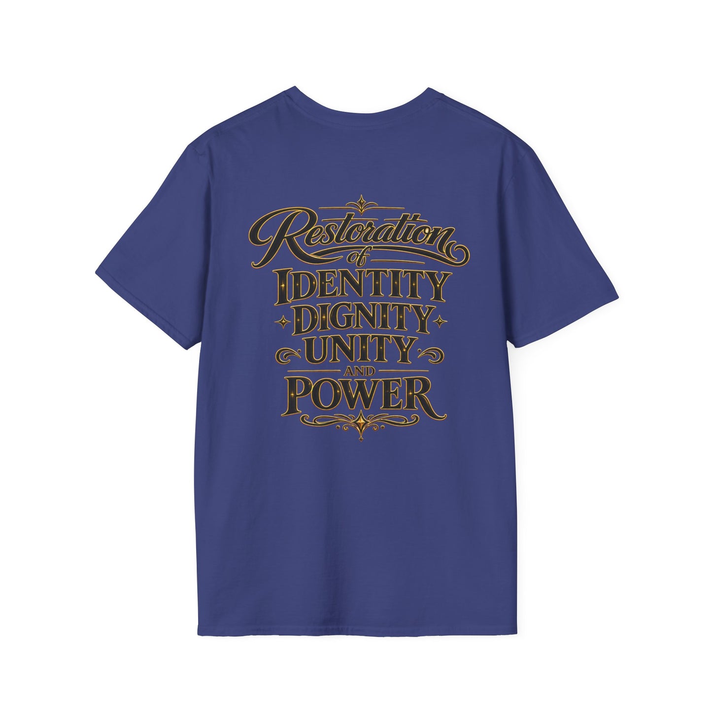 Black America Royalty Shirt, African American Pride Tee, Luxury Graphic T-Shirt, Melanin Culture Shirt, Unisex Softstyle Tee