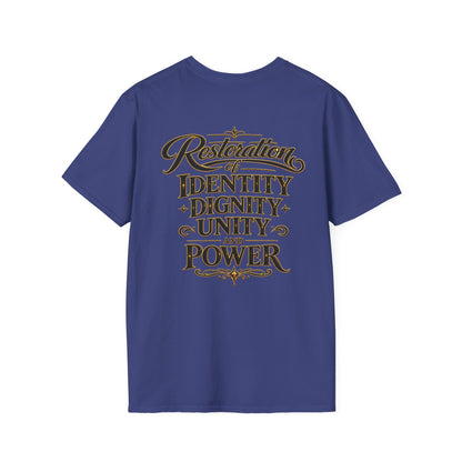 Black America Royalty Shirt, African American Pride Tee, Luxury Graphic T-Shirt, Melanin Culture Shirt, Unisex Softstyle Tee