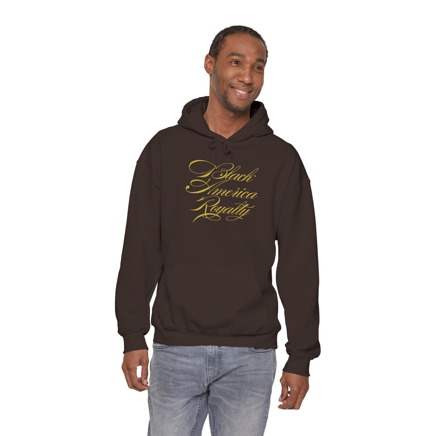 BAR Signature Pullover Hoodie - Gold Print – Premium Black Cultural Wear